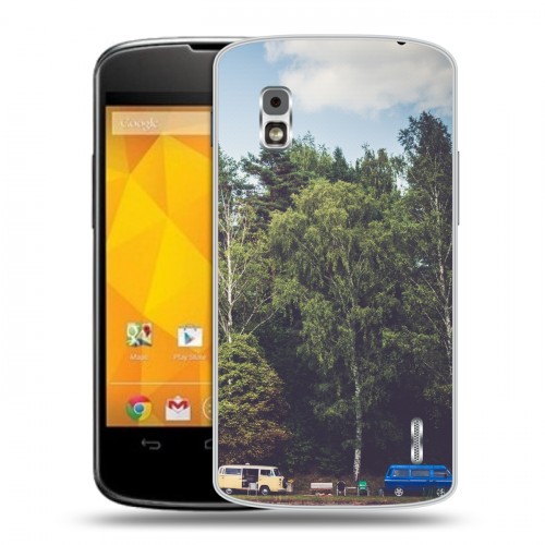 Дизайнерский пластиковый чехол для LG Google Nexus 4 лес