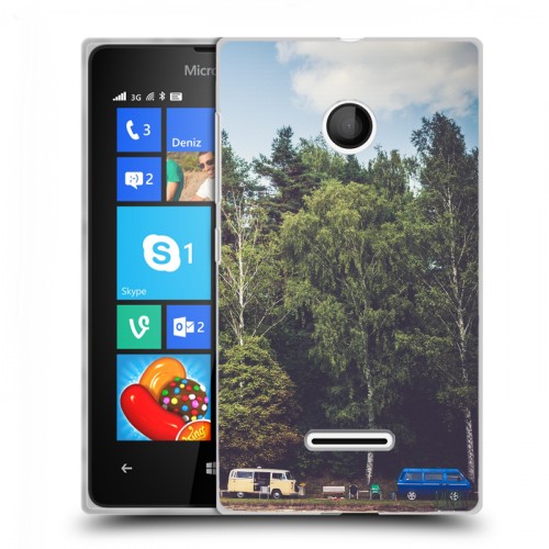 Дизайнерский пластиковый чехол для Microsoft Lumia 435 лес