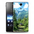 Дизайнерский пластиковый чехол для Sony Xperia TX лес