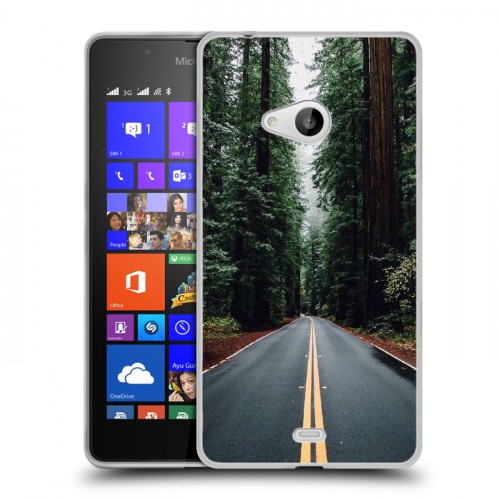 Дизайнерский пластиковый чехол для Microsoft Lumia 540 лес