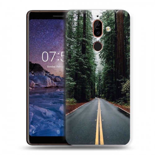 Дизайнерский пластиковый чехол для Nokia 7 Plus лес