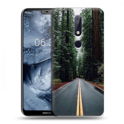 Дизайнерский пластиковый чехол для Nokia 6.1 Plus лес