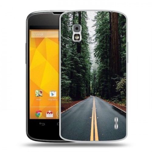 Дизайнерский пластиковый чехол для LG Google Nexus 4 лес