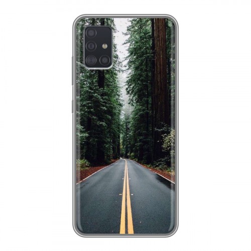 Дизайнерский силиконовый чехол для Samsung Galaxy A51 лес