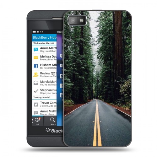 Дизайнерский пластиковый чехол для BlackBerry Z10 лес