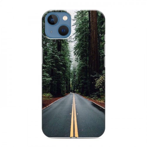 Дизайнерский силиконовый чехол для Iphone 13 лес