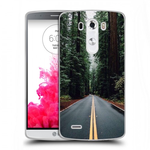 Дизайнерский силиконовый чехол для LG G3 (Dual-LTE) лес