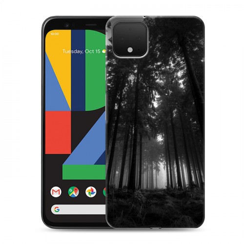 Дизайнерский пластиковый чехол для Google Pixel 4 XL лес