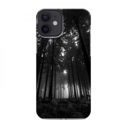 Дизайнерский силиконовый с усиленными углами чехол для Iphone 12 Mini лес