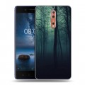 Дизайнерский пластиковый чехол для Nokia 8 лес