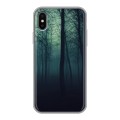 Дизайнерский силиконовый чехол для Iphone x10 лес