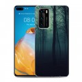 Дизайнерский пластиковый чехол для Huawei P40 лес