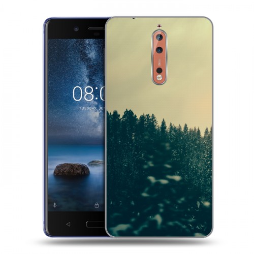 Дизайнерский пластиковый чехол для Nokia 8 лес