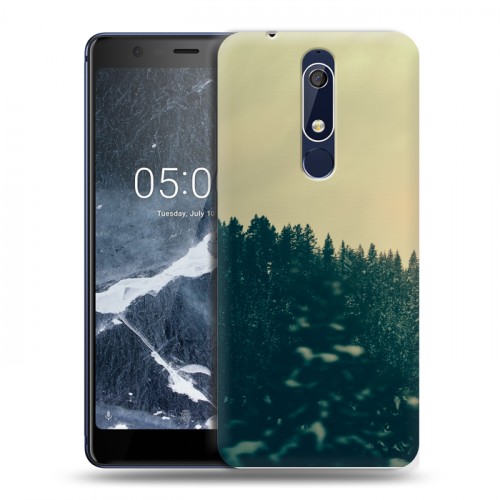 Дизайнерский пластиковый чехол для Nokia 5.1 лес