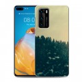 Дизайнерский пластиковый чехол для Huawei P40 лес