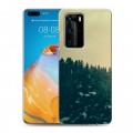 Дизайнерский пластиковый чехол для Huawei P40 Pro лес