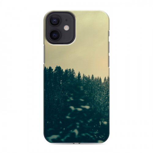 Дизайнерский силиконовый с усиленными углами чехол для Iphone 12 Mini лес