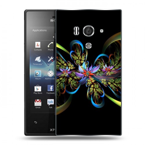 Дизайнерский пластиковый чехол для Sony Xperia acro S Абстракции Фрактал