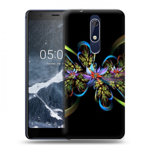 Дизайнерский пластиковый чехол для Nokia 5.1 Абстракции Фрактал