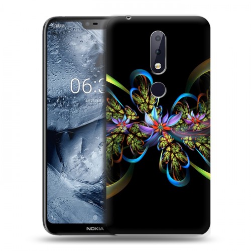 Дизайнерский пластиковый чехол для Nokia 6.1 Plus Абстракции Фрактал