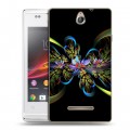 Дизайнерский пластиковый чехол для Sony Xperia E Абстракции Фрактал