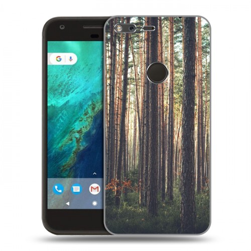 Дизайнерский пластиковый чехол для Google Pixel лес