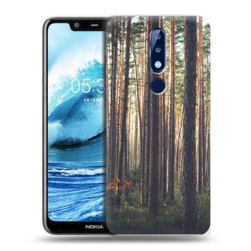 Дизайнерский пластиковый чехол для Nokia 5.1 Plus лес