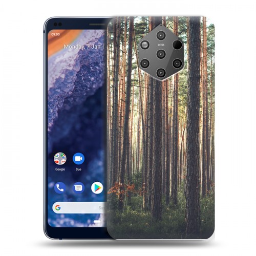 Дизайнерский силиконовый чехол для Nokia 9 PureView лес