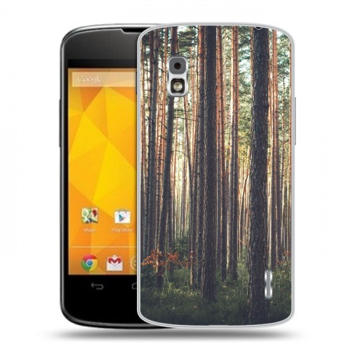 Дизайнерский пластиковый чехол для LG Google Nexus 4 лес