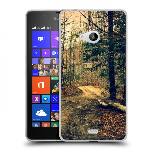 Дизайнерский пластиковый чехол для Microsoft Lumia 540 лес