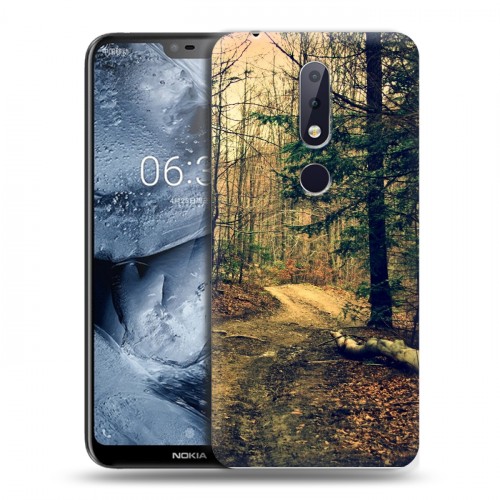 Дизайнерский силиконовый чехол для Nokia 6.1 Plus лес