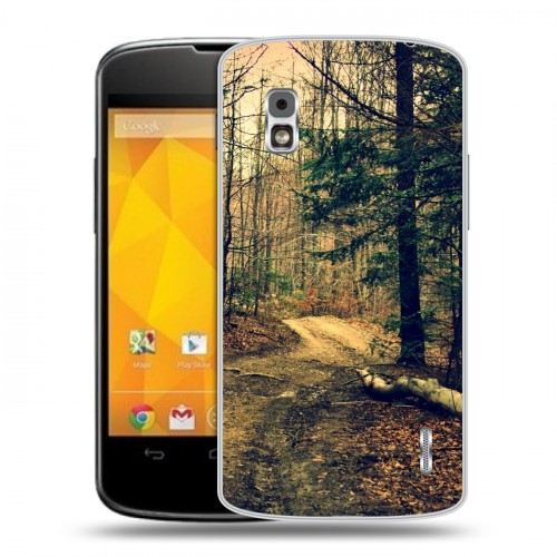 Дизайнерский пластиковый чехол для LG Google Nexus 4 лес