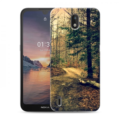 Дизайнерский силиконовый с усиленными углами чехол для Nokia 1.3 лес