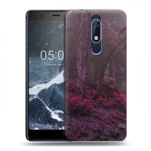 Дизайнерский пластиковый чехол для Nokia 5.1 лес