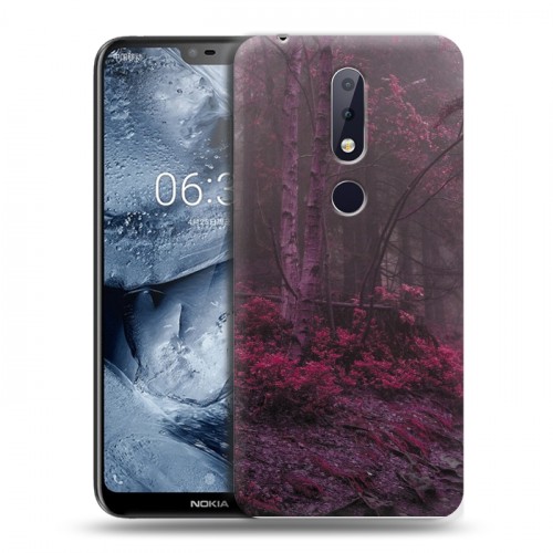 Дизайнерский силиконовый чехол для Nokia 6.1 Plus лес