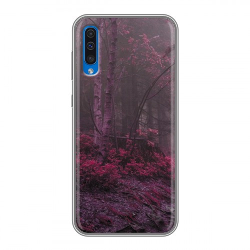 Дизайнерский силиконовый с усиленными углами чехол для Samsung Galaxy A50 лес