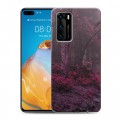 Дизайнерский пластиковый чехол для Huawei P40 лес