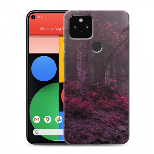 Дизайнерский пластиковый чехол для Google Pixel 5 лес