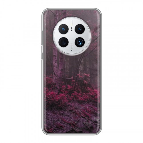 Дизайнерский силиконовый с усиленными углами чехол для Huawei Mate 50 Pro лес