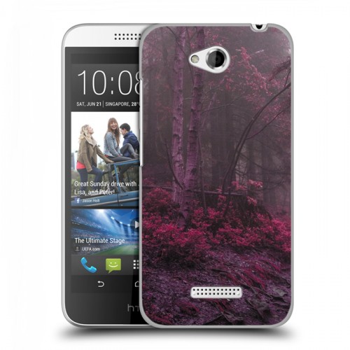 Дизайнерский пластиковый чехол для HTC Desire 616 лес