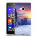 Дизайнерский пластиковый чехол для Microsoft Lumia 540 лес