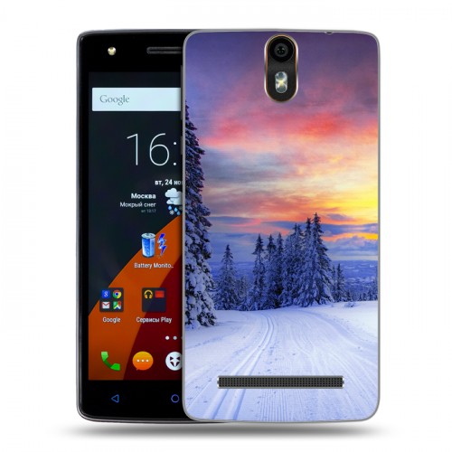 Дизайнерский силиконовый чехол для Wileyfox Storm лес