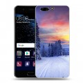 Дизайнерский пластиковый чехол для Huawei P10 лес