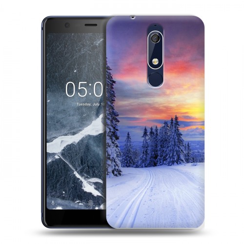 Дизайнерский пластиковый чехол для Nokia 5.1 лес