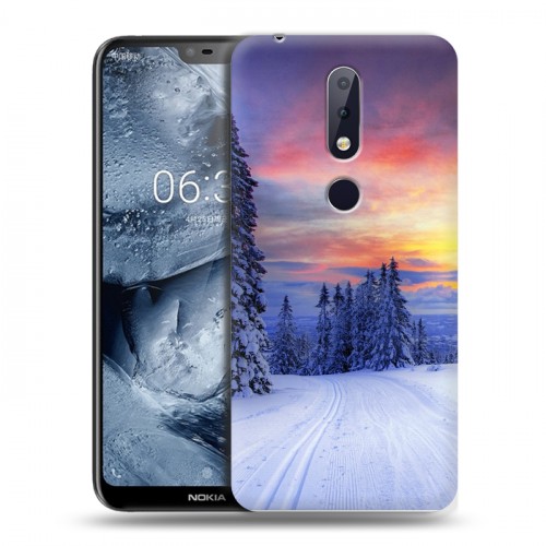 Дизайнерский пластиковый чехол для Nokia 6.1 Plus лес