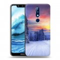 Дизайнерский пластиковый чехол для Nokia 5.1 Plus лес