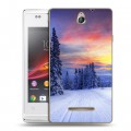 Дизайнерский пластиковый чехол для Sony Xperia E лес