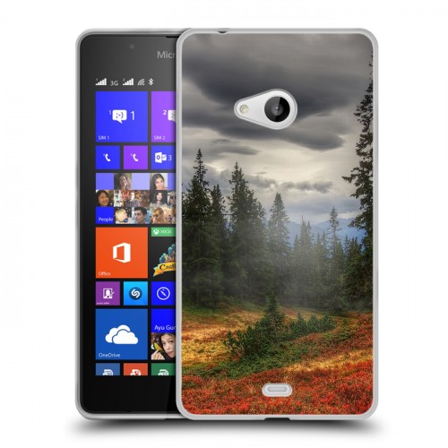 Дизайнерский пластиковый чехол для Microsoft Lumia 540 лес