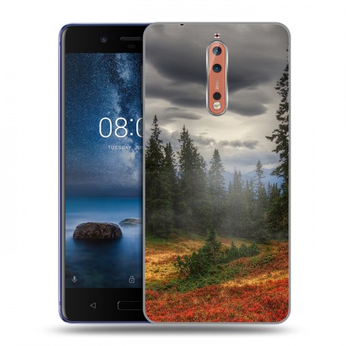 Дизайнерский пластиковый чехол для Nokia 8 лес