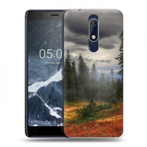 Дизайнерский пластиковый чехол для Nokia 5.1 лес